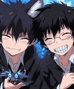 Rin and Yukio Anime Diamond Painting