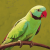 Ringneck Parrot Birds Diamond Painting