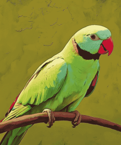 Ringneck Parrot Birds Diamond Painting