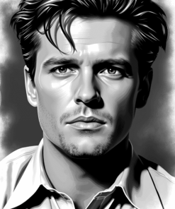 River Phoenix Monochrome Diamond Painting