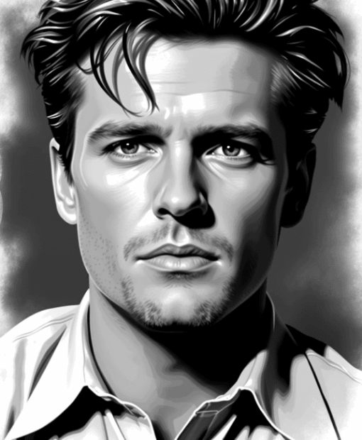 River Phoenix Monochrome Diamond Painting