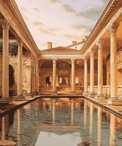 Roman Bath Buildings Diamond Painting