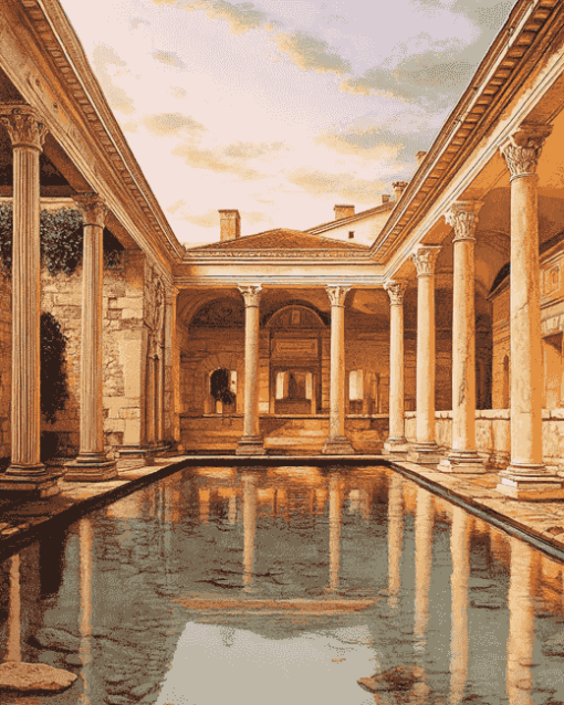 Roman Bath Buildings Diamond Painting