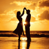 Romantic Beach Silhouette Diamond Painting