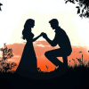 Romantic Proposal Silhouette Diamond Painting