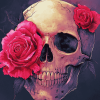 Rose and Skull Motif Diamond Painting