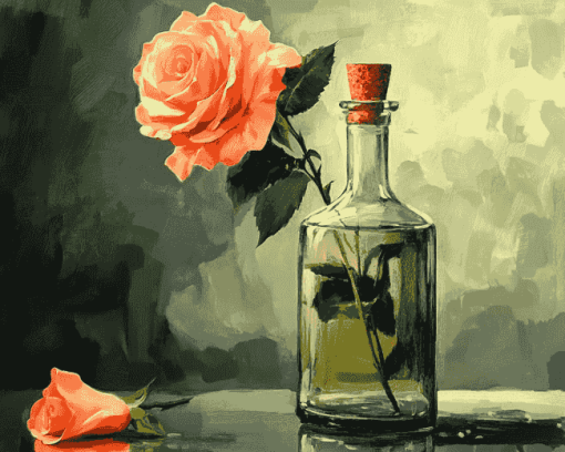 Rose in a Bottle Diamond Painting