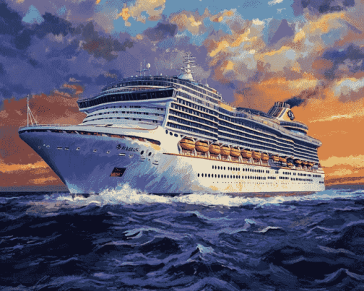 Royal Caribbean Cruise Ship Oceanscapes Diamond Painting