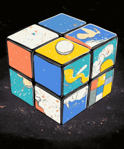 Rubiks Cube Cartoon Diamond Painting