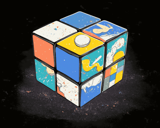 Rubiks Cube Cartoon Diamond Painting