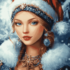 Russian Lady Christmas Diamond Painting