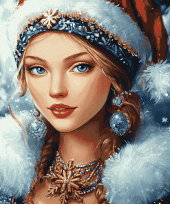 Russian Lady Christmas Diamond Painting