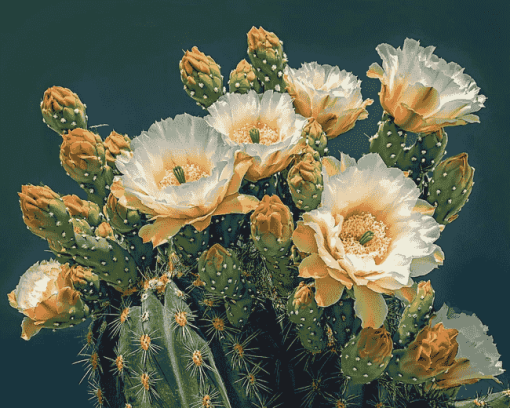 Saguaro Cactus Blossoms Diamond Painting