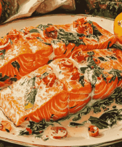 Salmon Fish Meal Diamond Painting