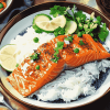 Salmon and Rice Meal Diamond Painting