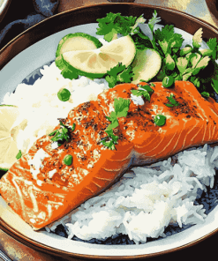 Salmon and Rice Meal Diamond Painting