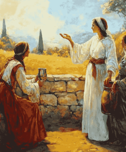 Samaritan Woman Vintage Diamond Painting