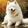 Samoyed Puppy Delight Diamond Painting