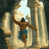 Samson Fantasy Scene Diamond Painting