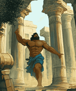 Samson Fantasy Scene Diamond Painting