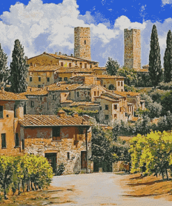 San Gimignano Italy Diamond Painting