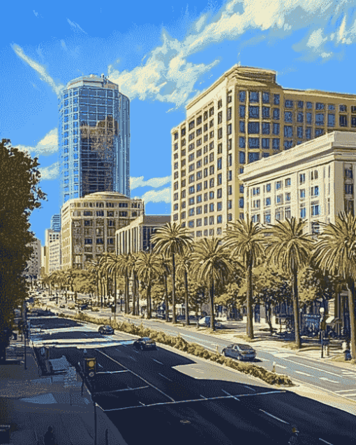 San Jose Cityscape Diamond Painting