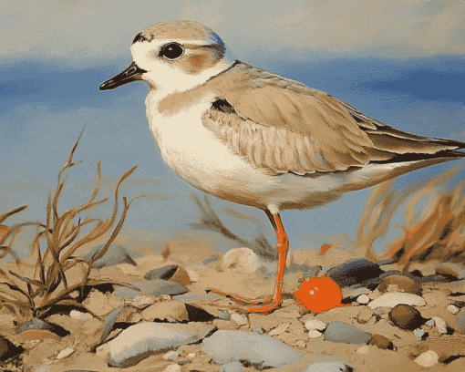 Sand Piping Plover Birds Diamond Painting