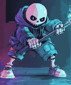 Sans Undertale Animation Inspired Diamond Painting