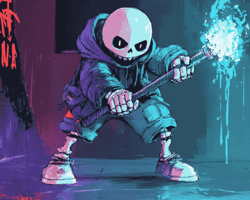 Sans Undertale Animation Inspired Diamond Painting