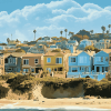 Santa Cruz Colorful Buildings Diamond Painting