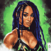 Sasha Banks WWE Champion Diamond Painting