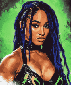 Sasha Banks WWE Champion Diamond Painting