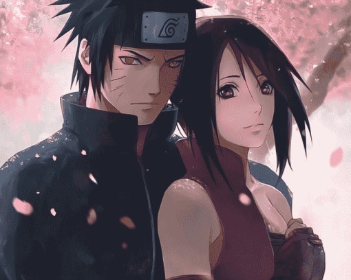 Sasuke Sakura Anime Diamond Painting