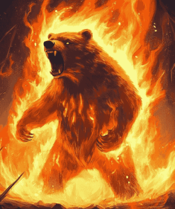 Scary Bear Animation Diamond Painting