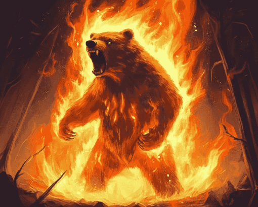 Scary Bear Animation Diamond Painting