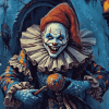 Scary Clown Jester Diamond Painting