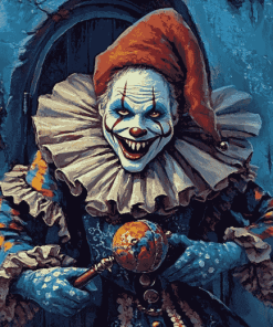 Scary Clown Jester Diamond Painting