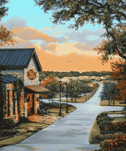 Scenic Flower Mound Streets Diamond Painting