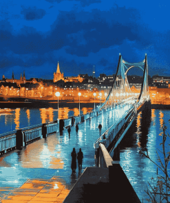 Scenic Londonderry Bridge Night Diamond Painting