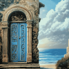 Scenic Sea Door Diamond Painting