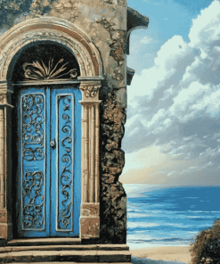 Scenic Sea Door Diamond Painting