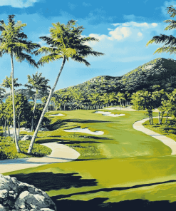 Sea Pine Golf Landscape Diamond Painting