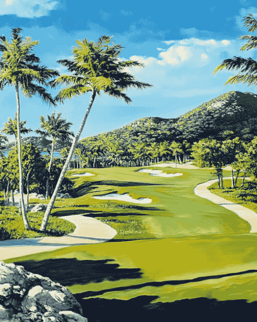 Sea Pine Golf Landscape Diamond Painting