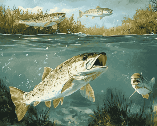 Sea Trout Fish Diamond Painting