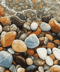 Seaside Serenity Pebbles Diamond Painting