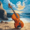 Seaside Violin Harmony Diamond Painting