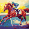 Secretariat Horse Race Diamond Painting