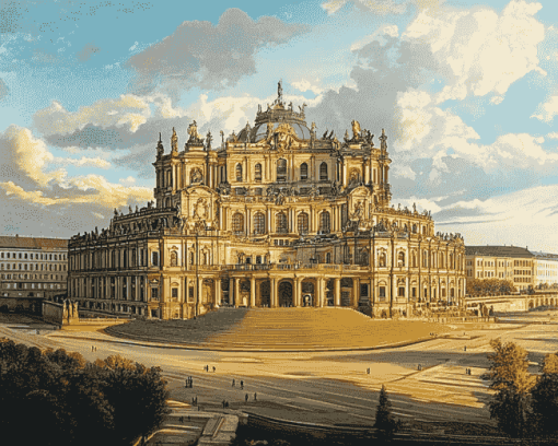 Semperoper Dresden Building Diamond Painting