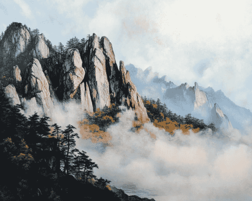 Seoraksan Mountain Views Diamond Painting