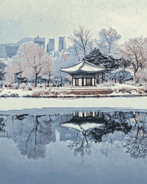 Seoul Winter Landscapes Diamond Painting